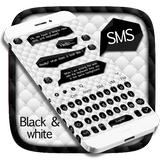 SMS Black White Keyboard ไอคอน