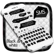 Teclado blanco negro SMS