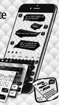 SMS Black White Keyboard screenshot 1