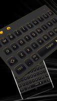Simple Black Yellow Keyboard poster