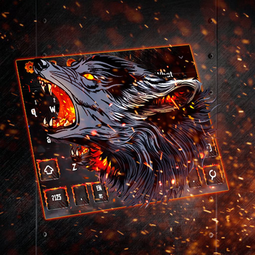 Bloody Scary Wolf Keyboard Theme