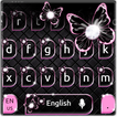 Black Pink Butterfly Keyboard Theme