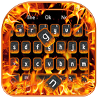 Burning Fire Keyboard Theme icône
