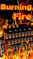 Burning Fire Keyboard Theme Affiche