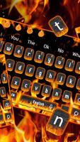 Burning Fire Keyboard Theme capture d'écran 1