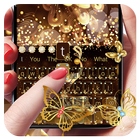 Gold Glitter Butterfly Keyboard icon