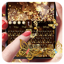 Gold Glitter Butterfly Keyboard-APK