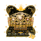 3D Golden Crown  Keyboard Theme icône