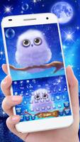 Galaxy Owl Keyboard Themes poster