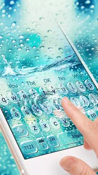 Screenshot 1 for Glass Water Drop Keyboard