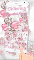 Glittering Diamond Flower Keyboard Poster