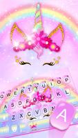 Glitter Pink Unicorn Keyboard Ekran Görüntüsü 2