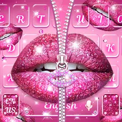 Скачать Glitter Sexy Lips keyboard APK