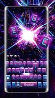 Glittering Purple Starlight Keyboard Affiche