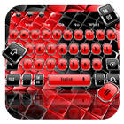 Glossy Red and Black Keyboard أيقونة