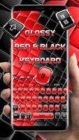 Glossy Red and Black Keyboard الملصق