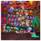 Graffiti Smoky Rabbit Keyboard Theme ikona