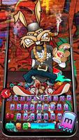 Graffiti Smoky Rabbit Keyboard Theme plakat