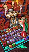 Graffiti Smoky Rabbit Keyboard Theme screenshot 1