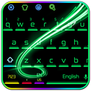 Zielona klawiatura Neon Light aplikacja
