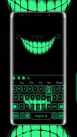 Green Fluorescent Smile Keyboard постер