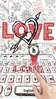 Doodle Love Keyboard imagem de tela 1