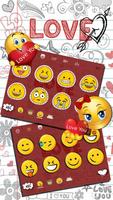 Doodle Love Keyboard imagem de tela 2
