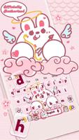 Cute Rabbit Da Ji Tu Keyboard โปสเตอร์