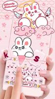 Cute Rabbit Da Ji Tu Keyboard imagem de tela 1