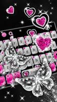 Shiny Diamond Butterfly Keyboard تصوير الشاشة 1