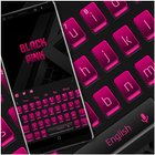 Clavier Noir Rose Fashion icône