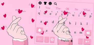 Dedo corazón amor teclado