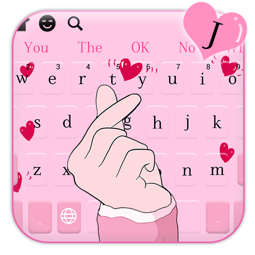 Finger-Herz-Liebe-Tastatur