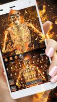 Fire Skull Keyboard poster