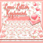 Floral Love Letter Keyboard آئیکن