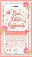 Floral Love Letter Keyboard Affiche