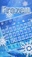 Frozen Snowflake Keyboard Affiche