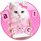 Pink Furry Kitty Keyboard simgesi