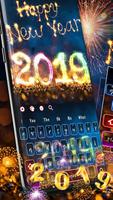 2019 Happy New Year Keyboard Theme Affiche