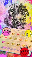 Colorful Joker Skull Keyboard Theme screenshot 2