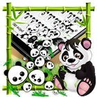 Clavier de gravité panda mignon icône