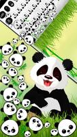 Clavier de gravité panda mignon Affiche