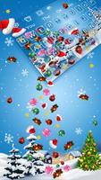 Frohe Weihnachten-Schwerkraft-Tastatur Plakat