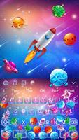 Galaxy Astronaut Gravity Keyboard Theme ảnh chụp màn hình 3