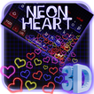 3D النيون Heartbeat خطورة لوحة المفاتيح الموضوع