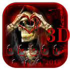 3D Red Blood Skull Live Wallpaper Keyboard Theme icono