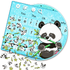 Tema de teclado de gravidade de bambu bonito Panda ícone