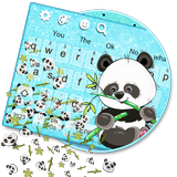 آیکون‌ Cute Bamboo Panda Gravity Keyboard Theme🐼