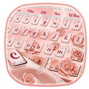 Pink Rose Gold Keyboard Typing Theme APK