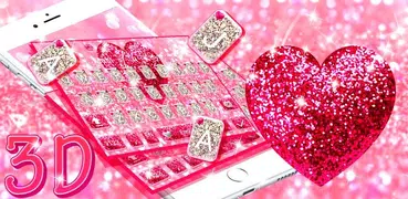 Pink Glitter Gravity Keyboard Theme💖